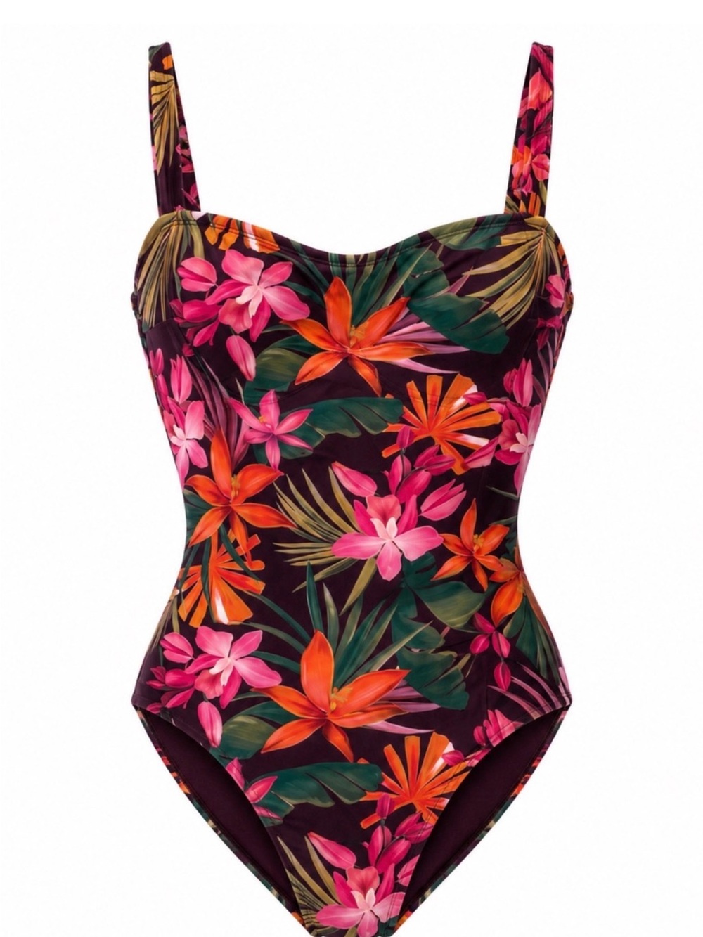 Shade & Shore Floral One-Piece Swimsuit, Large